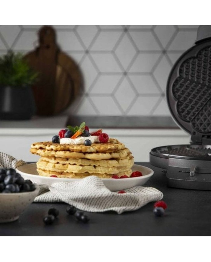 Macchina da Waffle Princess Princess 132380 Nero Argentato Acciaio 1200 W