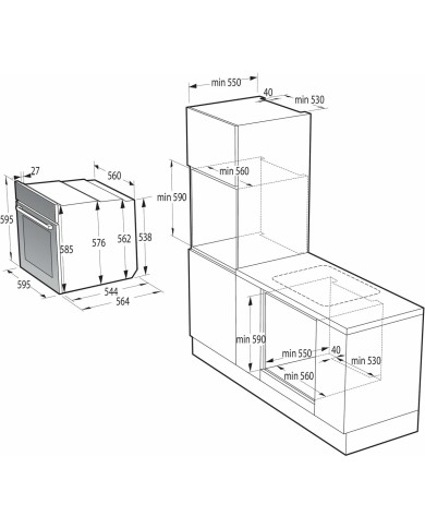 Forno Pirolitico Hisense BI64EPXE1SOL 3500 W
