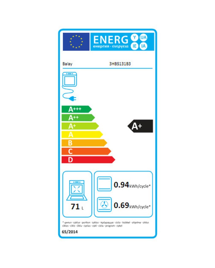Forno Balay 3HB5131B3 71 L Forno Balay 3HB5131B3 71 L
