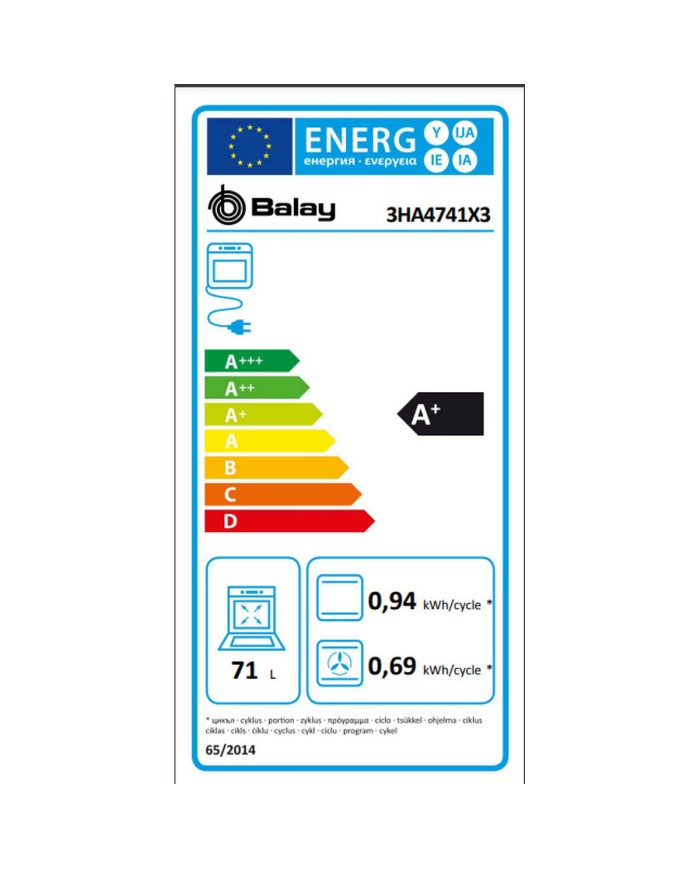 Forno Balay 3HA4741X3 71 L