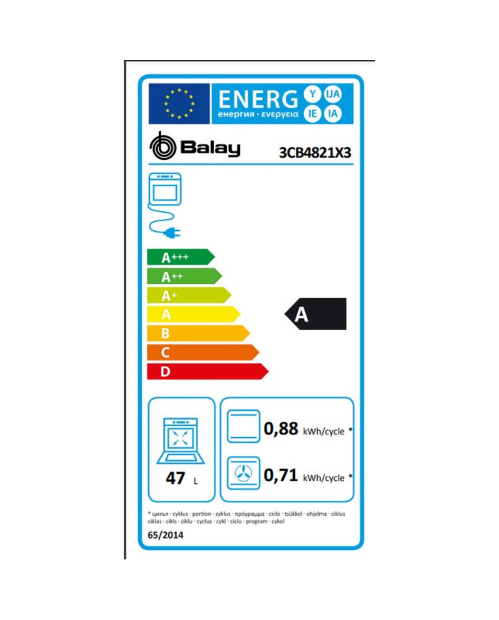 Forno Balay 3CB4821X3 2990 W 47 L Forno Balay 3CB4821X3 2990 W 47 L