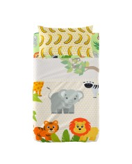 Set di Lenzuola HappyFriday Mr Fox Wild Multicolore Culla Neonato 2 Pezzi