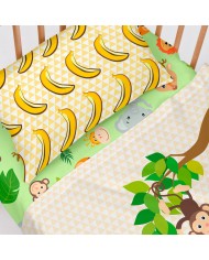 Set di Lenzuola HappyFriday Mr Fox Wild Multicolore Culla Neonato 2 Pezzi