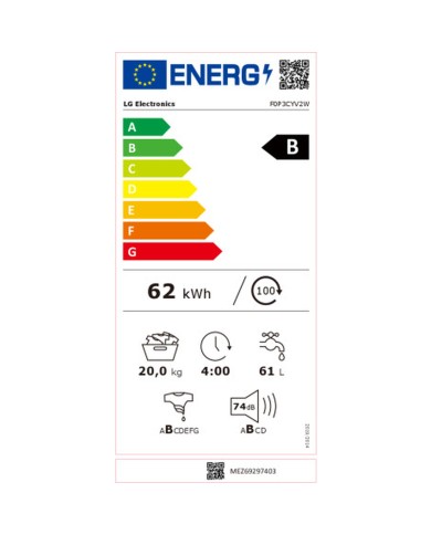 Lavatrice LG F0P3CYV2W 1100 rpm 20 kg Lavatrice LG F0P3CYV2W 1100 rpm 20 kg