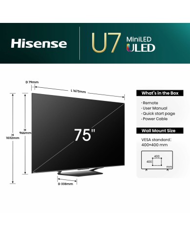 Smart TV Hisense 85U7NQ 4K Ultra HD 85" ULED