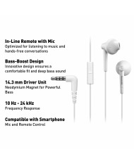 Auricolari con Microfono Panasonic RP-TCM55E-W Bianco Auricolari con Microfono Panasonic RP-TCM55E-W Bianco