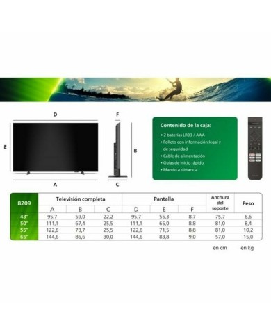 Smart TV Philips 50PUS8209/12 4K Ultra HD 50" QLED