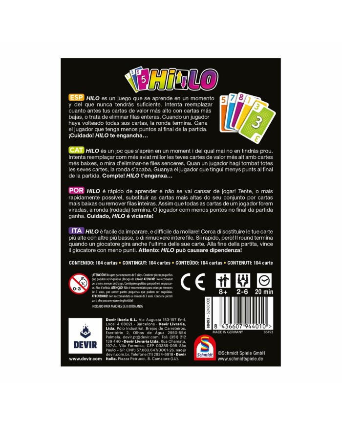 Carte da Gioco Devir BGHILEE Carte da Gioco Devir BGHILEE
