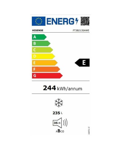 Freezer Hisense FT3B213SAWE Bianco 235 L