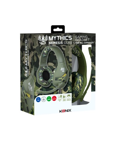 Auricolari con Microfono KONIX KX MY UNIV NEMESIS CAMO Nero Multicolore Auricolari con Microfono KONIX KX MY UNIV NEMESIS CAMO Nero Multicolore