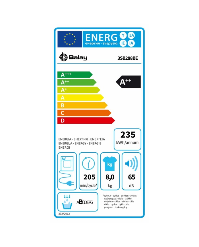 Asciugatrice Balay 3SB288BE 8 kg