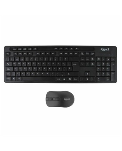 Tastiera e Mouse iggual WMK-BUSINESS2 Nero Qwerty in Spagnolo Tastiera e Mouse iggual WMK-BUSINESS2 Nero Qwerty in Spagnolo