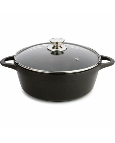Casseruola con coperchio Valira 4141/25 Nero Ø 24 cm Casseruola con coperchio Valira 4141/25 Nero Ø 24 cm