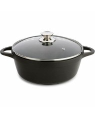 Casseruola con coperchio Valira 4141/25 Nero Ø 24 cm Casseruola con coperchio Valira 4141/25 Nero Ø 24 cm