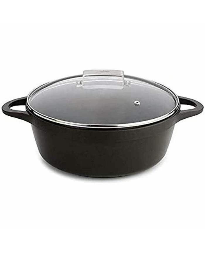 Casseruola con coperchio Valira 4141/25 Nero Ø 24 cm Casseruola con coperchio Valira 4141/25 Nero Ø 24 cm
