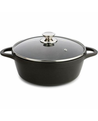 Casseruola con coperchio Valira 4141/25 Nero Ø 24 cm Casseruola con coperchio Valira 4141/25 Nero Ø 24 cm