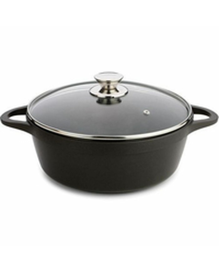 Casseruola con coperchio Valira 4141/25 Nero Ø 24 cm Casseruola con coperchio Valira 4141/25 Nero Ø 24 cm