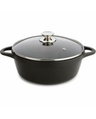 Casseruola con coperchio Valira 4141/25 Nero Ø 24 cm Casseruola con coperchio Valira 4141/25 Nero Ø 24 cm