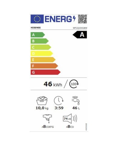 Lavatrice Hisense WF1Q1041BW 59,5 cm 1400 rpm 10 kg Lavatrice Hisense WF1Q1041BW 59,5 cm 1400 rpm 10 kg