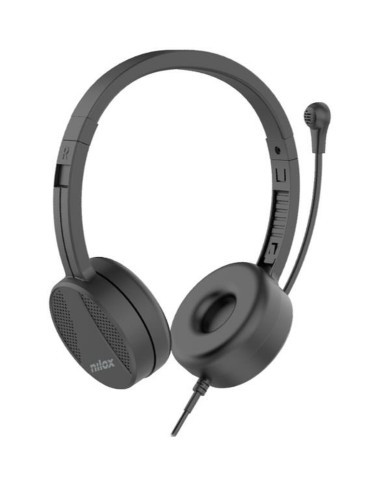 Auricolari con Microfono Nilox NXAUSB01 Nero Auricolari con Microfono Nilox NXAUSB01 Nero