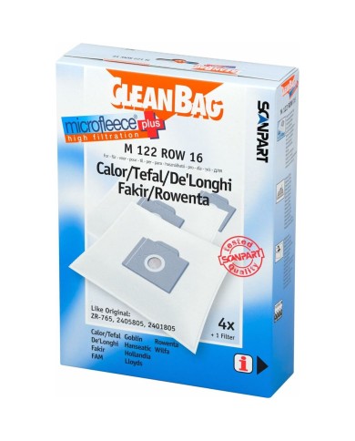 Sacchetto di Ricambio per Aspirapolvere Scanpart 122 ROW 16 ROWENTA Sacchetto di Ricambio per Aspirapolvere Scanpart 122 ROW 16 ROWENTA