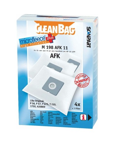 Sacchetto di Ricambio per Aspirapolvere Scanpart M 198 AFK 11 AFK BORK 4UD Sacchetto di Ricambio per Aspirapolvere Scanpart M 198 AFK 11 AFK BORK 4UD