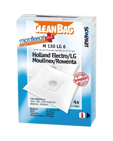 Sacchetto di Ricambio per Aspirapolvere Scanpart M 130 LG 6 LG 4UD Sacchetto di Ricambio per Aspirapolvere Scanpart M 130 LG 6 LG 4UD