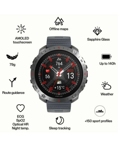 Orologio Uomo Polar 900110287 Grigio 1,39"