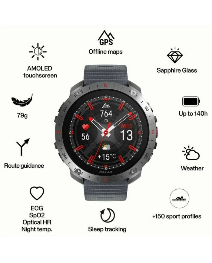 Orologio Uomo Polar 900110287 Grigio 1,39" Orologio Uomo Polar 900110287 Grigio 1,39"