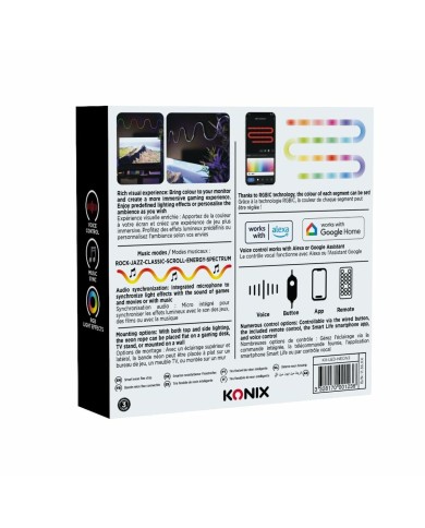 Strisce LED KONIX SMART 3 m Multicolore Strisce LED KONIX SMART 3 m Multicolore