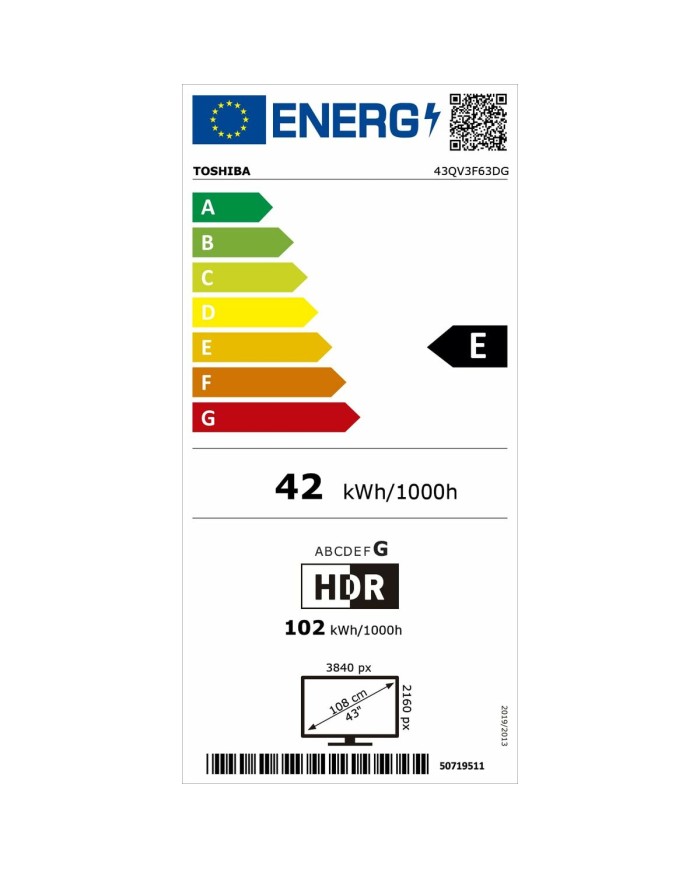 Smart TV Toshiba 43QV3F63DG 4K Ultra HD 43" QLED Smart TV Toshiba 43QV3F63DG 4K Ultra HD 43" QLED