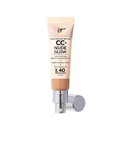 Base Cremosa per il Trucco It Cosmetics CC+ Nude Glow Medium Tan Spf 40 32 ml Base Cremosa per il Trucco It Cosmetics CC+ Nude Glow Medium Tan Spf 40 32 ml