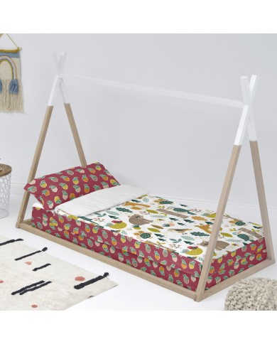 Copripiumone a sacco con Piumone HappyFriday Moshi Moshi Harvestwood Multicolore 105 x 200 cm Copripiumone a sacco con Piumone HappyFriday Moshi Moshi Harvestwood Multicolore 105 x 200 cm