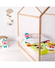 Copripiumone a sacco con Piumone HappyFriday Mr Fox Piggys Multicolore 105 x 200 cm Copripiumone a sacco con Piumone HappyFriday Mr Fox Piggys Multicolore 105 x 200 cm