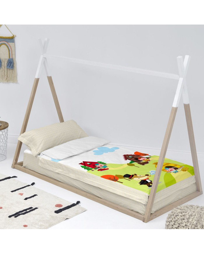 Copripiumone a sacco con Piumone HappyFriday Mr Fox Piggys Multicolore 105 x 200 cm Copripiumone a sacco con Piumone HappyFriday Mr Fox Piggys Multicolore 105 x 200 cm