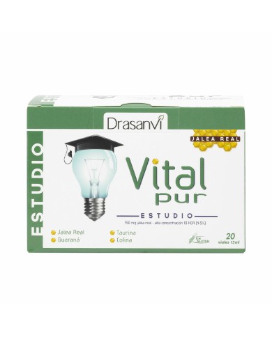 Supplemento del cervello Drasanvi Vitalpur Pappa reale 20 Unità 15 ml Supplemento del cervello Drasanvi Vitalpur Pappa reale 20 Unità 15 ml