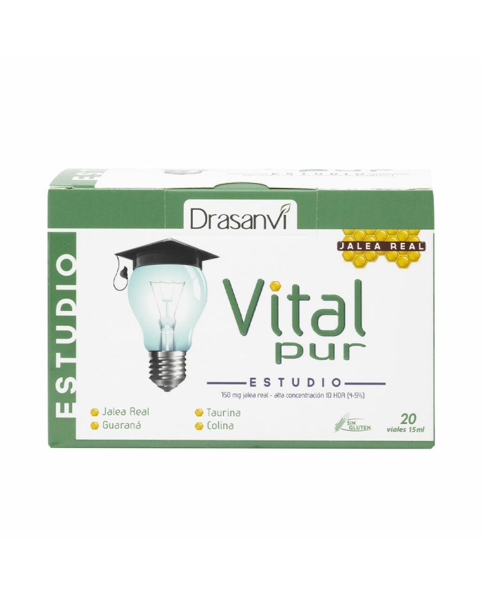 Supplemento del cervello Drasanvi Vitalpur Pappa reale 20 Unità 15 ml Supplemento del cervello Drasanvi Vitalpur Pappa reale 20 Unità 15 ml