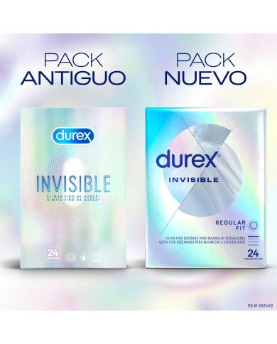 Preservativi Invisible Extra Sensitivo Durex 24 Unità Preservativi Invisible Extra Sensitivo Durex 24 Unità