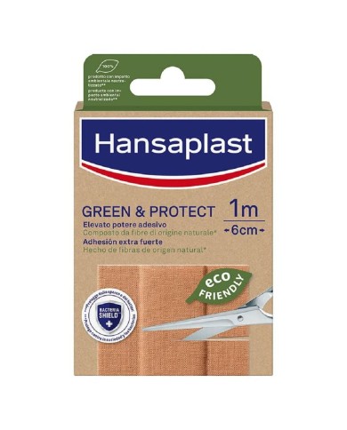 Cerotti Hansaplast Green & Protect 10 x 6 cm 10 Unità