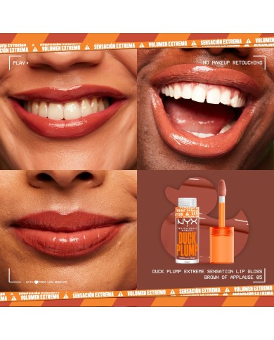 Lucidalabbra NYX Duck Plump Brown of applause 6,8 ml