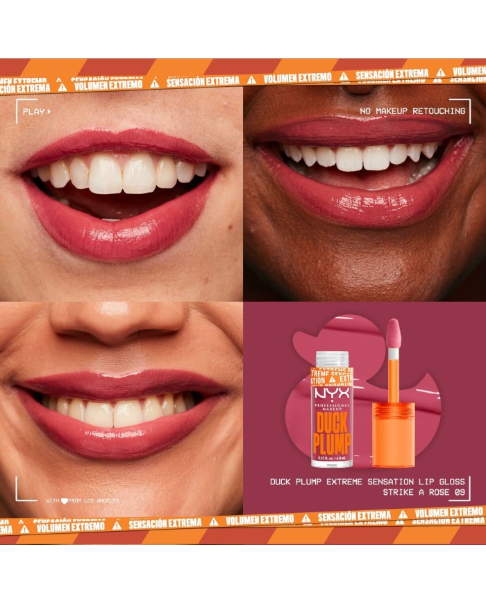Lucidalabbra NYX Duck Plump Strike a rose 6,8 ml