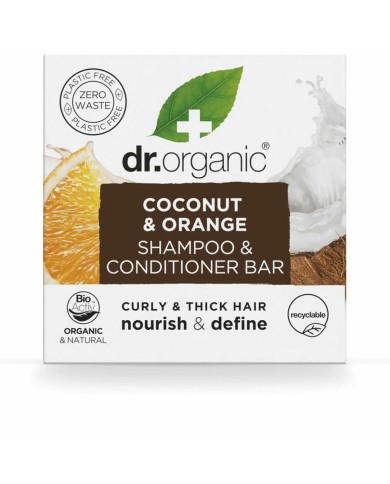 Shampoo e Balsamo 2 in 1 Dr.Organic Coconut and Orange 75 g Solido