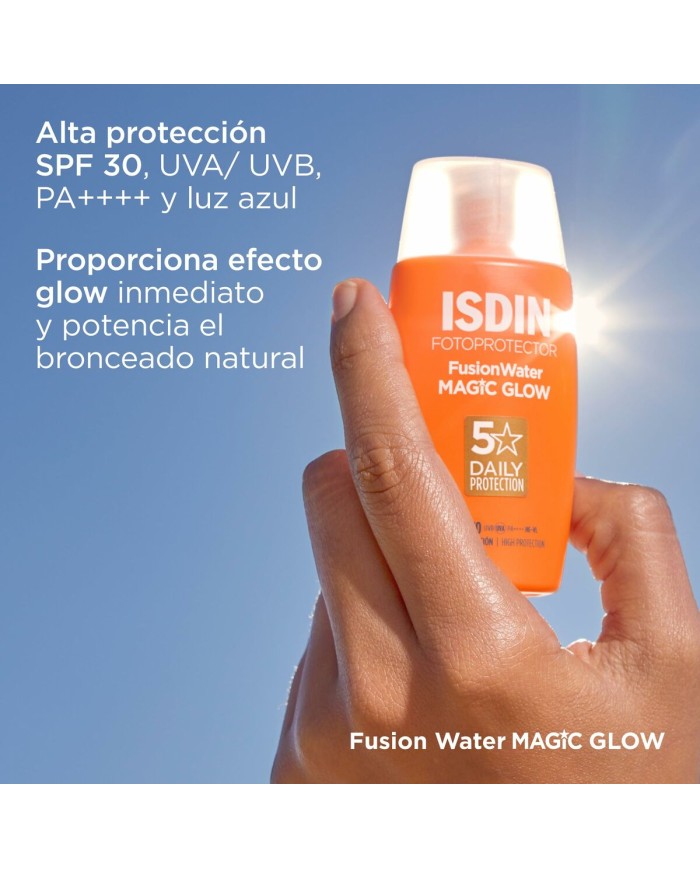 Protezione Solare Viso Isdin Fusion Water Magic Glow Spf 30 50 ml