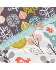 Set di Lenzuola HappyFriday Moshi Moshi Woodland Multicolore Singolo 2 Pezzi Set di Lenzuola HappyFriday Moshi Moshi Woodland Multicolore Singolo 2 Pezzi