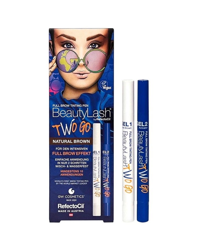 Tinta per ciglia RefectoCil BeautyLash Two Go Natural Brown 2 Pezzi Tinta per ciglia RefectoCil BeautyLash Two Go Natural Brown 2 Pezzi