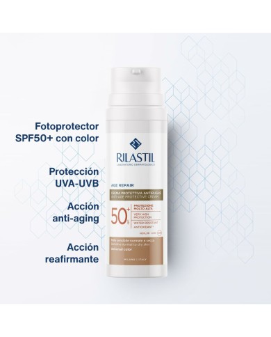 Protezione Solare Colorata Rilastil Age Repair SPF 50+ 50 ml Antietà Protezione Solare Colorata Rilastil Age Repair SPF 50+ 50 ml Antietà
