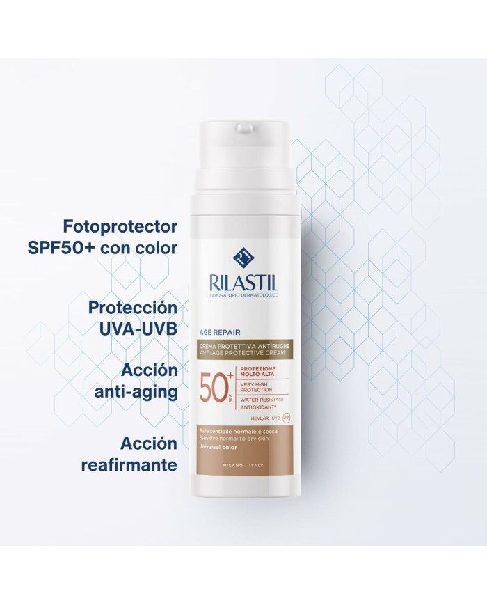 Protezione Solare Colorata Rilastil Age Repair SPF 50+ 50 ml Antietà Protezione Solare Colorata Rilastil Age Repair SPF 50+ 50 ml Antietà