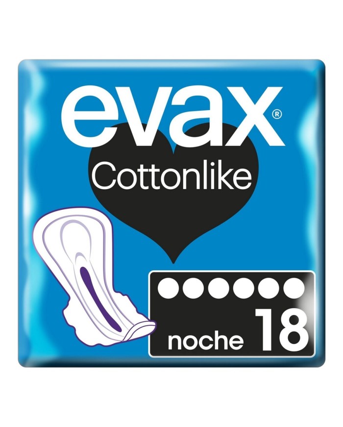 Assorbenti con Ali da Notte Evax COTTONLIKE (9 uds)