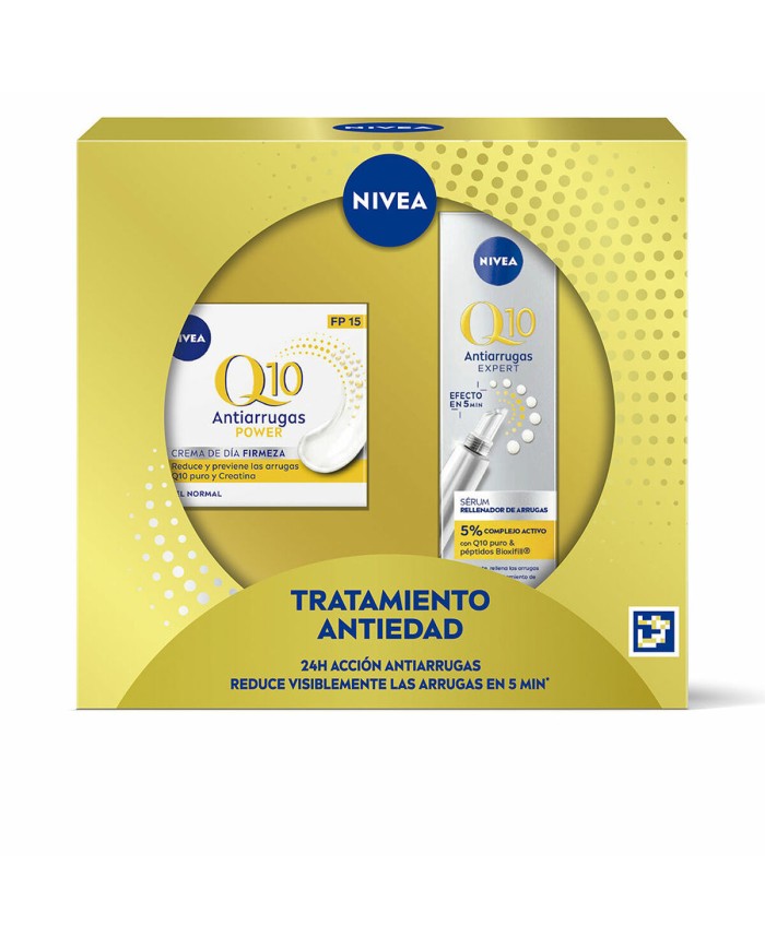 Cofanetto Cosmetica Donna Nivea Q10 ANTI-ARRUGAS Antietà Q10 2 Pezzi Cofanetto Cosmetica Donna Nivea Q10 ANTI-ARRUGAS Antietà Q10 2 Pezzi