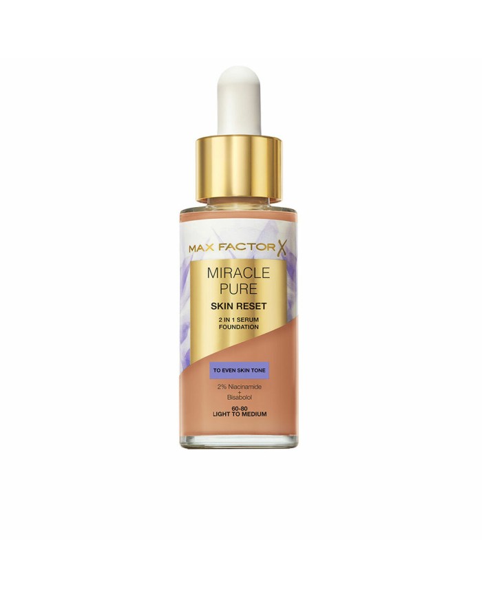 Siero Perfezionante Max Factor MIRACLE PURE Nº 60-80 Light to Medium 30 ml Siero Perfezionante Max Factor MIRACLE PURE Nº 60-80 Light to Medium 30 ml